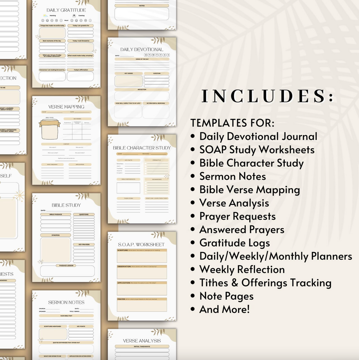 Prayer & Devotional Bible Study Worksheet