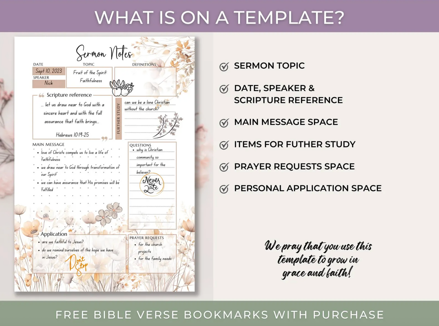 Sermon Notes - Stay Organized During Ever Sermon