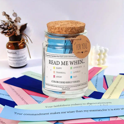 Handmade 90 Day Bible Verse Jar (Free Christian Gift Box)