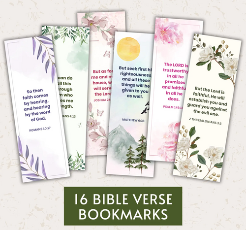 16 Printable Bible Verse Bookmarks
