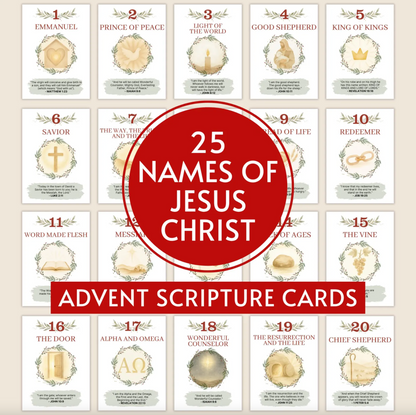 25 Names of Jesus Advent Calendar Cards