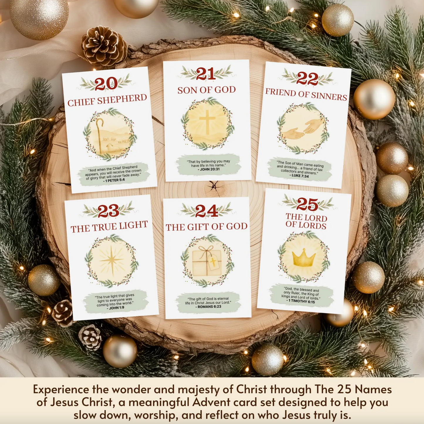 25 Names of Jesus Advent Calendar Cards