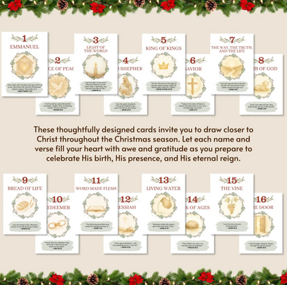 25 Names of Jesus Advent Calendar Cards