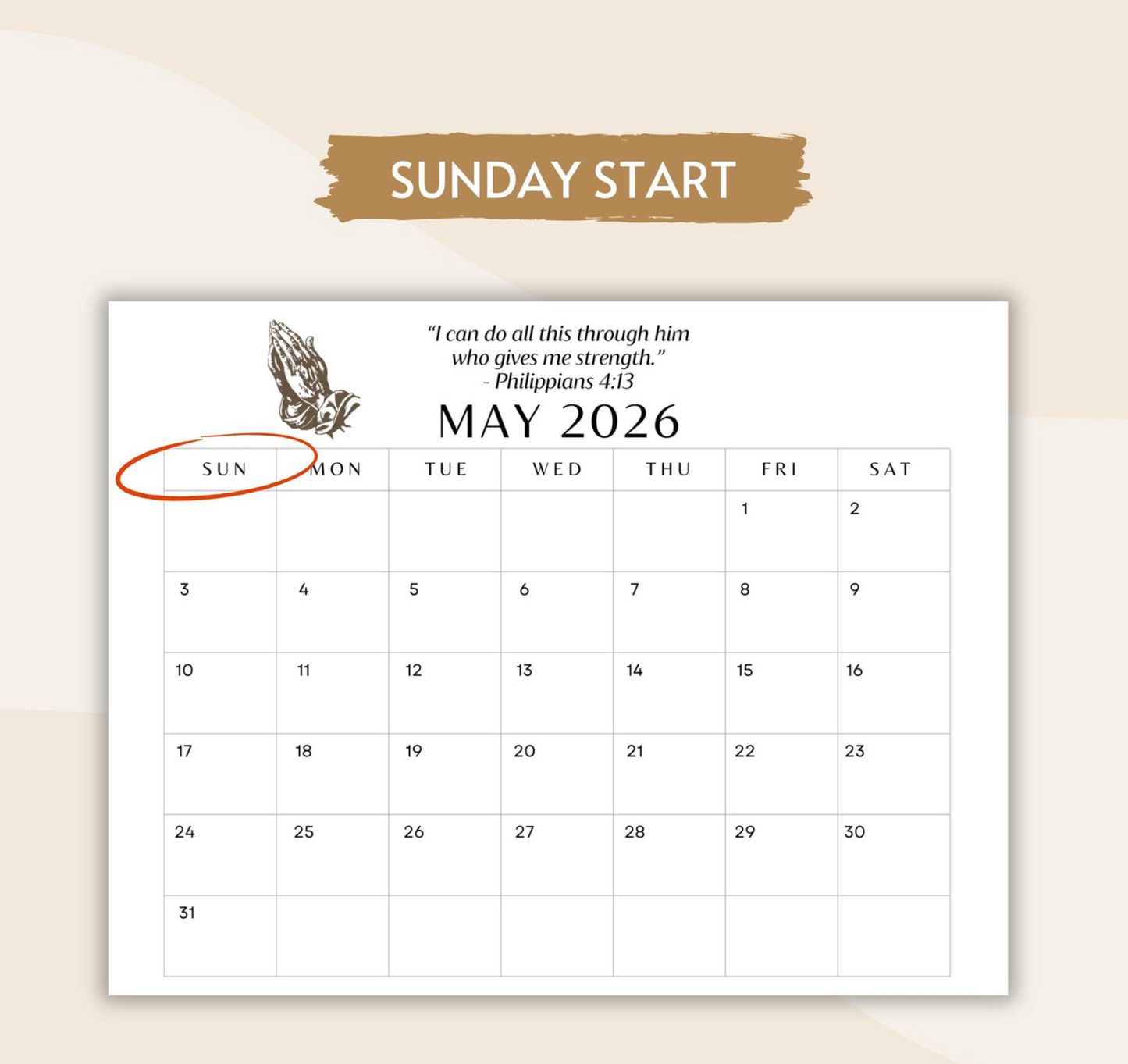 2026 Bible Verse Calendar