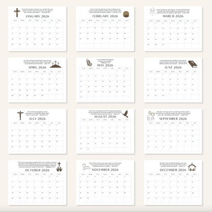 2026 Bible Verse Calendar