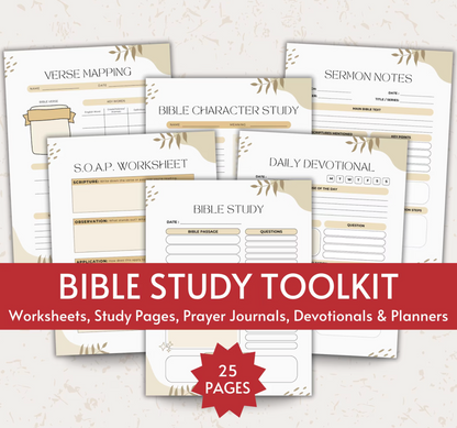 Prayer & Devotional Bible Study Worksheet
