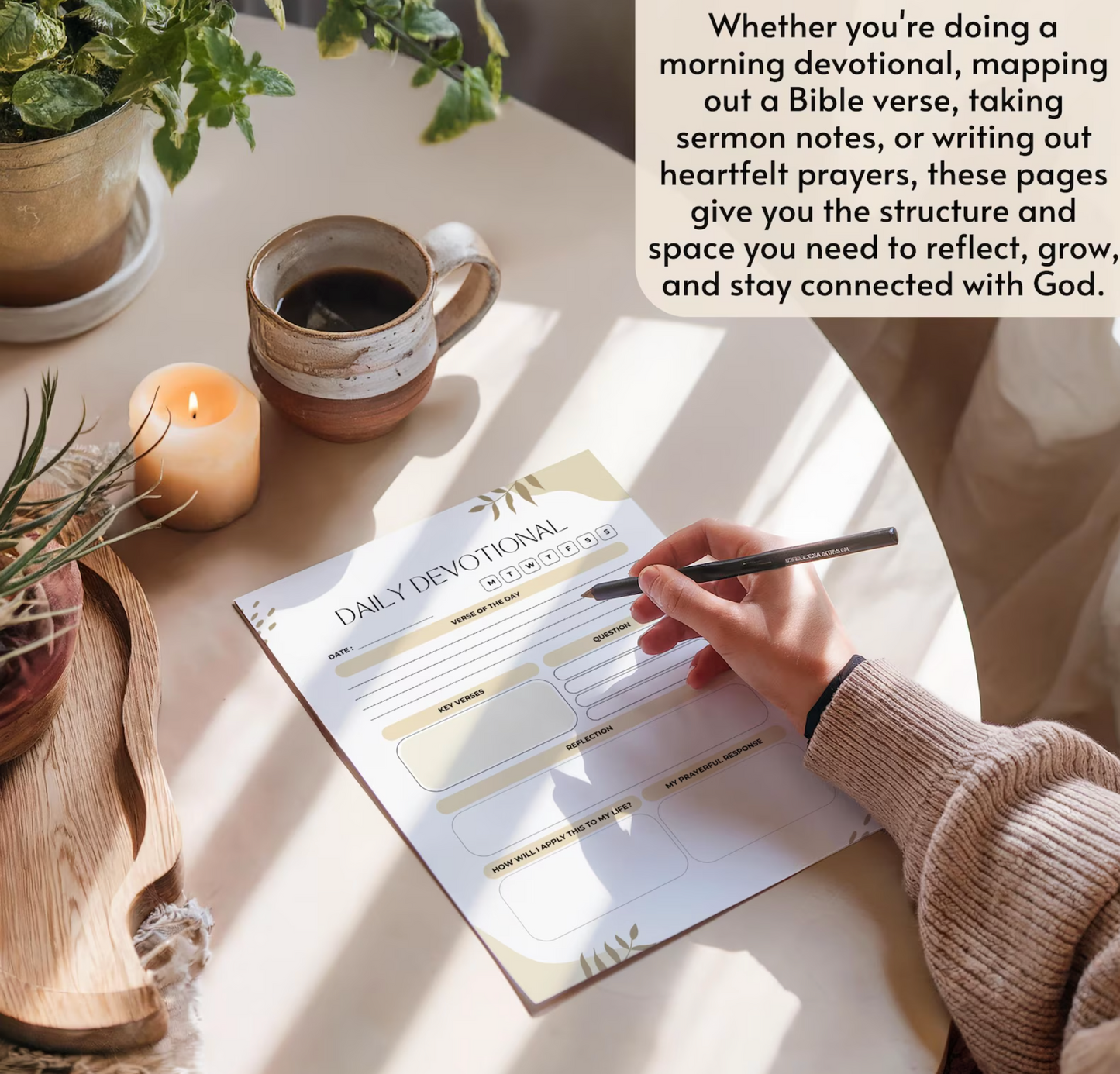 Prayer & Devotional Bible Study Worksheet