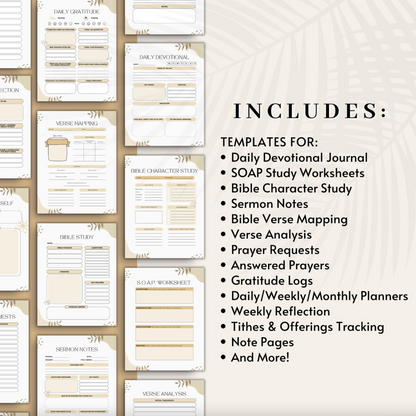 Prayer & Devotional Bible Study Worksheet