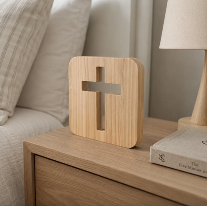 RootedinFaith - Wooden Cross Lamp