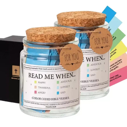 Handmade 90 Day Bible Verse Jar (Free Christian Gift Box)
