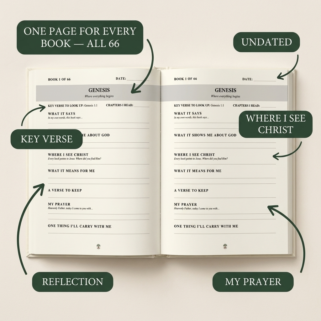 Scripture Study Journal – A Guided Journey Through All 66 Books of the Bible