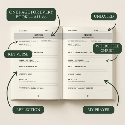 Scripture Study Journal – A Guided Journey Through All 66 Books of the Bible