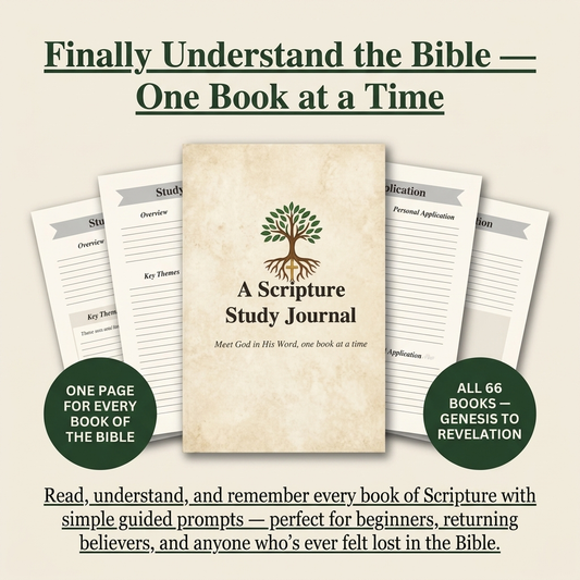 Scripture Study Journal – A Guided Journey Through All 66 Books of the Bible
